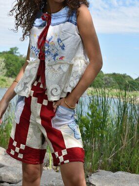 Upcycled Quilt shorts